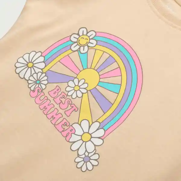 Polera Arcoíris de Bebé Niña Damasco Talla 18/24M Colloky