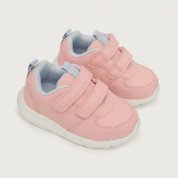 Zapatillas Urbana Liv Doble Velcro de Niña Rosado T.19 Opaline