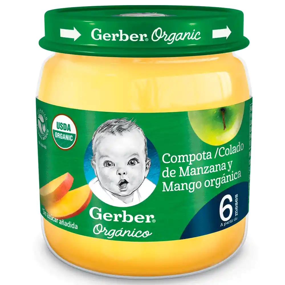 Gerber Compota de Manzana y Mango Orgánica