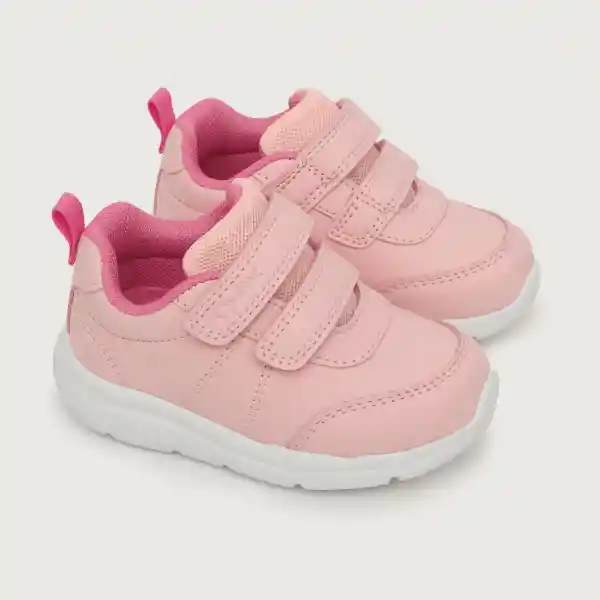 Zapatillas Liv Sport Doble Velcro Niña Rosado Talla 20 Opaline