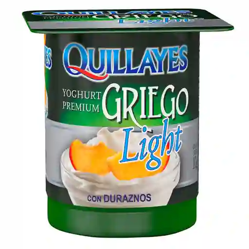 4 x Griego Quillayes Yoghurt Premium Light Sabor Durazno
