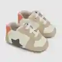 Zapatillas Para Niño Estrella Cordones Beige Talla 17 Colloky