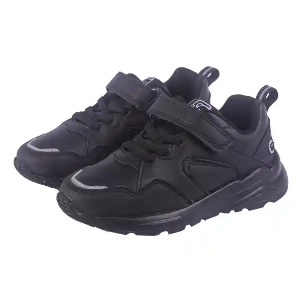 Zapatillas Escolar Niña Negro Talla 32 Pillin