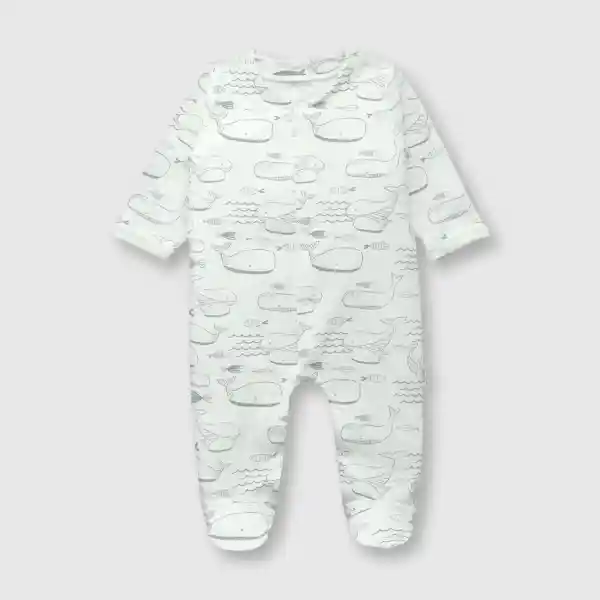 Osito Ballenas de Bebé Niño Off White Talla 3/6M Colloky