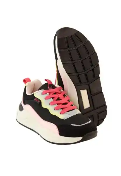 Zapatillas Sport Cordón W24 Niña Negro 30 912 Ficcus