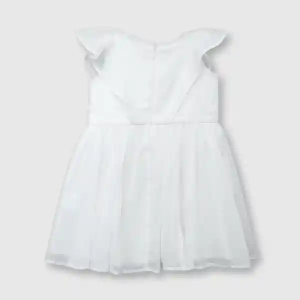 Vestido Ceremonia de Bebé Niña Blanco Talla 6/9M Colloky