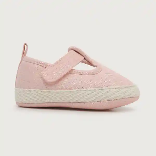 Zapatos Reina Canvas de Bebé Niña Rosado Talla 15 Opaline