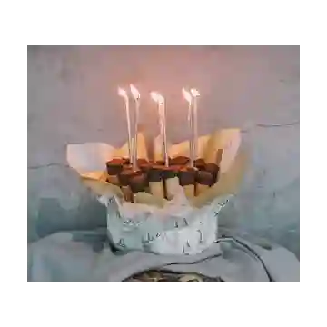 Velas Varitas Plateadas Largas