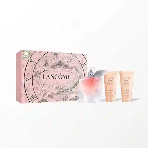 Lancome Set Perfume la Vie Belle + Loción Corporal + Gel Ducha