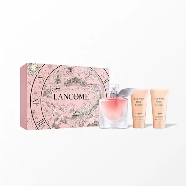 Lancome Set Perfume la Vie Belle + Loción Corporal + Gel Ducha