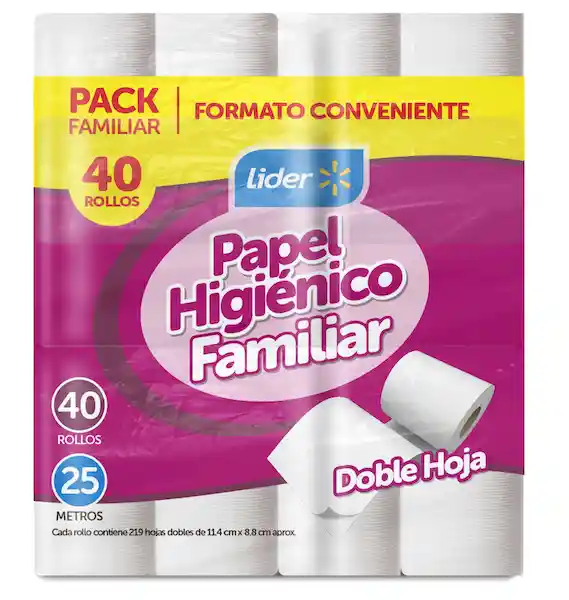 Papel Higiénico Familiar 2H Líder