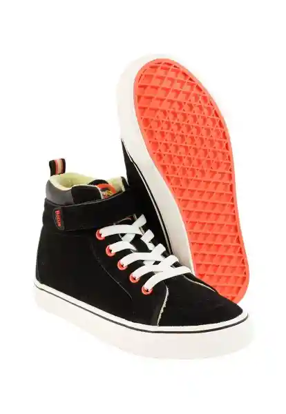 Zapatillas Urbana Caña Velcro W24 Niño Negro 35 924 Ficcus