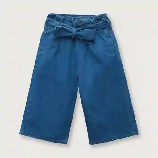 Jean Palazzo Suelto Niña Denim Talla 6M Opaline