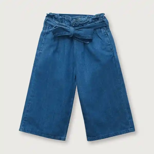 Jean Palazzo Suelto Niña Denim Talla 6M Opaline