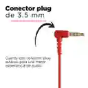 Miniso Audífonos Con Cable y Funda Tipo Cápsula Rojo