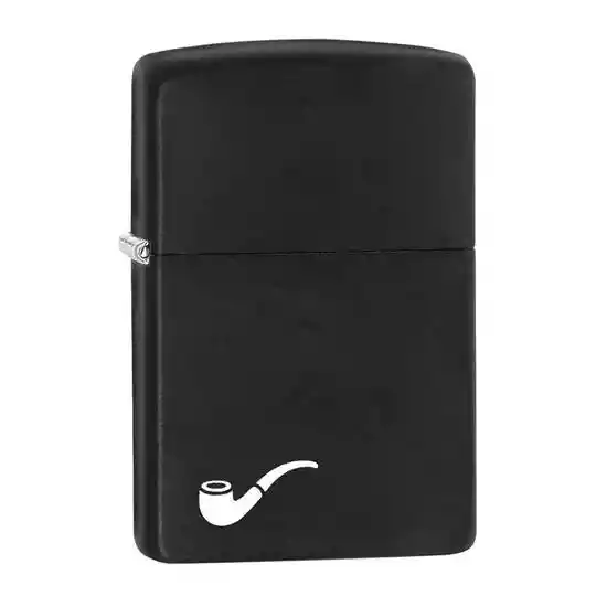 Zippo Encendedor Lighter Black Matte Pipe Negro