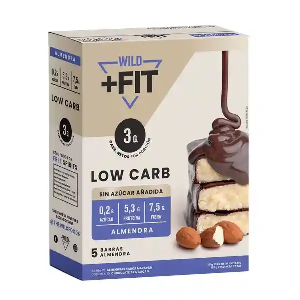 Wfit Barra Choco Almendra Low Carb