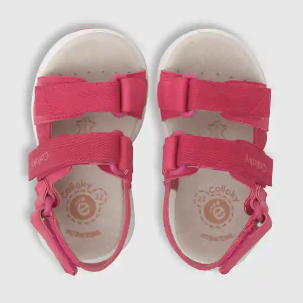 Sandalias Doble Ajuste de Niña Fucsia Talla 24 Colloky