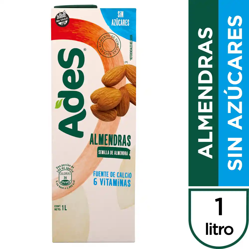 Ades Almendras Sin Azúcar 1 Lt