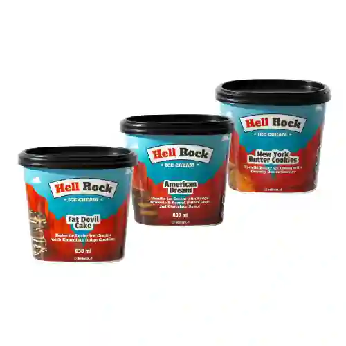 Hell Rock Pack Helado Fat Devil Cake + American Dream + New York