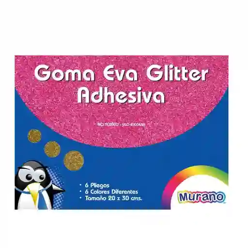 Murano Papel Goma Eva Glitter Adhesivo Carpeta (518787)