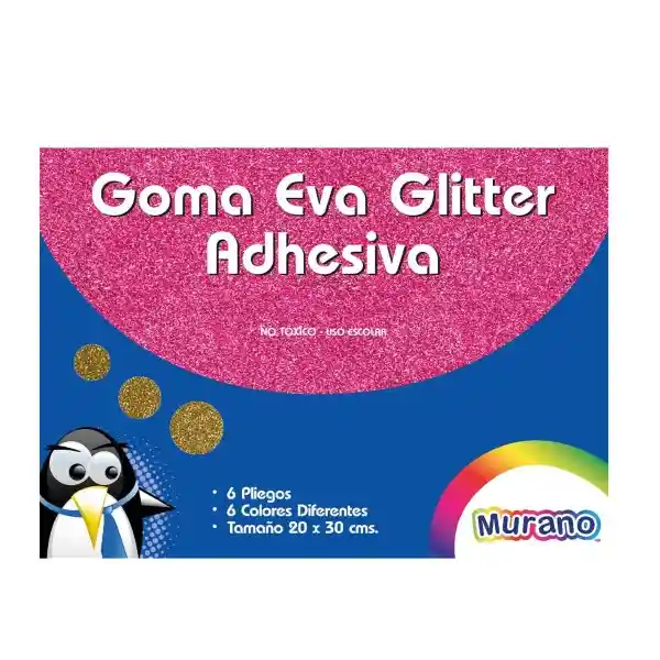 Murano Papel Goma Eva Glitter Adhesivo Carpeta (518787)