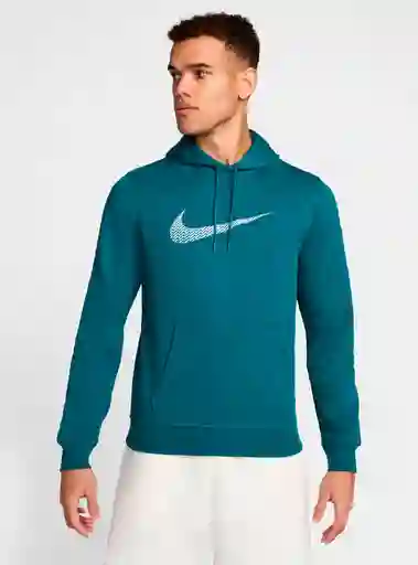 Nike Polerón Club Ft Hoody-Swsh+Blk Verde M