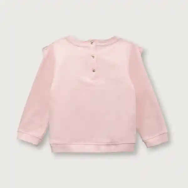 Polerón V Con Broderie de Niña Rosado Talla 9M Opaline