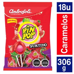Pin Pop Bombón de Caramelo con Chicle Surtido