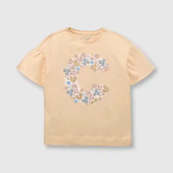 Polera Flores de Niña Damasco Talla 2A Colloky