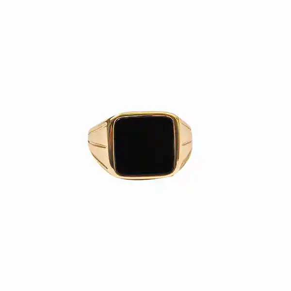 Anillo Black Dali Baño de Oro Talla 8 Noa Joyas