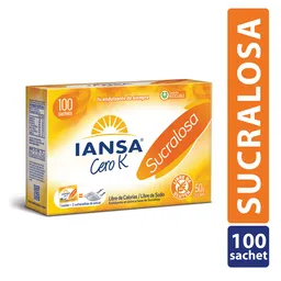 Iansa Endulzante Cero K Sucralosa En Sachet 100 Unidades