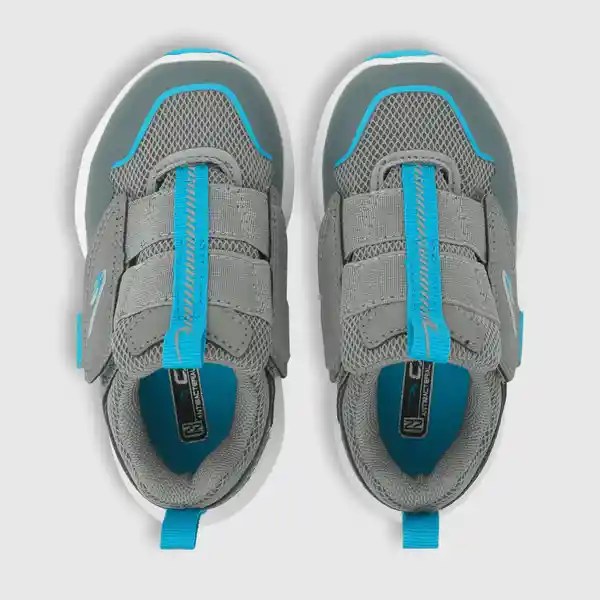 Zapatillas Deportiva Calce Fácil Niño Gris/Azul Talla 21 Colloky