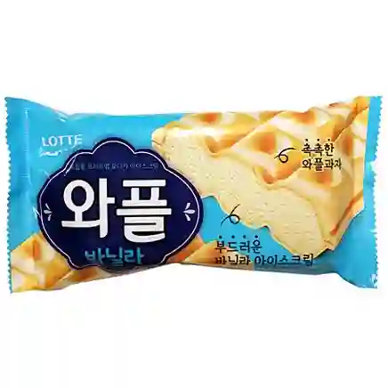 Helado waffle sabor a vainilla