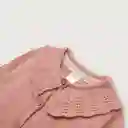 Chaleco Niña de Bebé Cuello Diseño Rosado Talla 9M Opaline