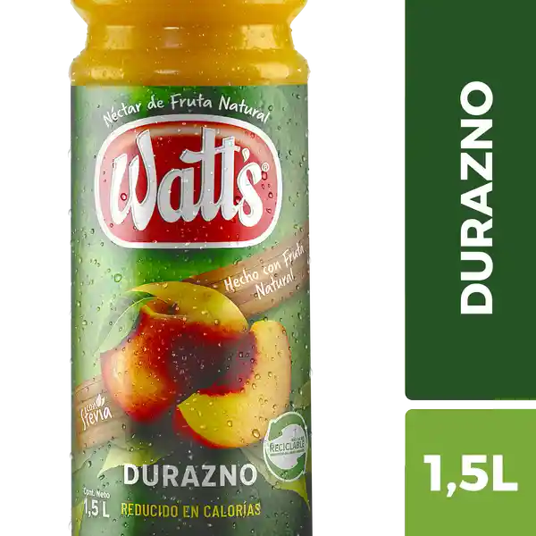 Watts Nectar Sabor Durazno 1.5 L