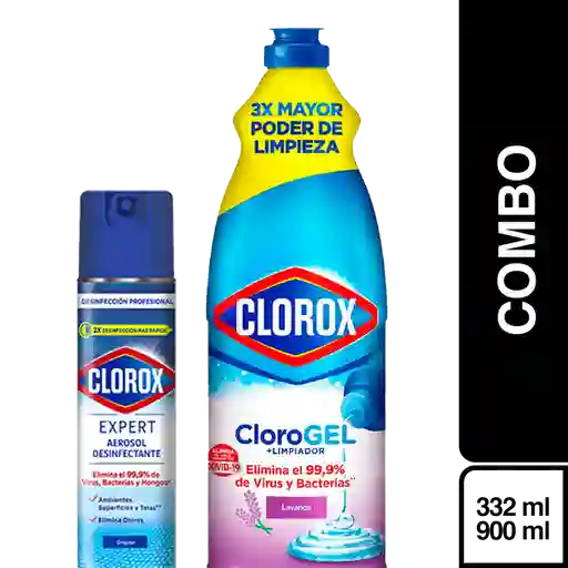 Combo Clorox Desinfectante + Clorox Cloro en Gel Lavan