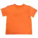 Polera Manga Corta Bebé Niño Naranja Talla 3 M Pillín