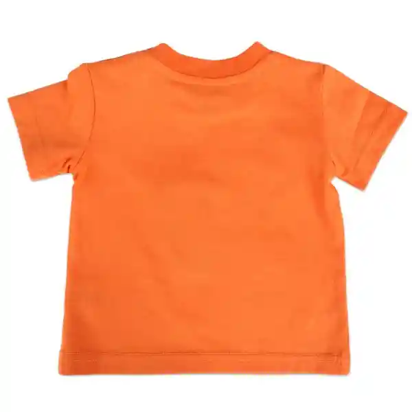 Polera Manga Corta Bebé Niño Naranja Talla 3 M Pillín