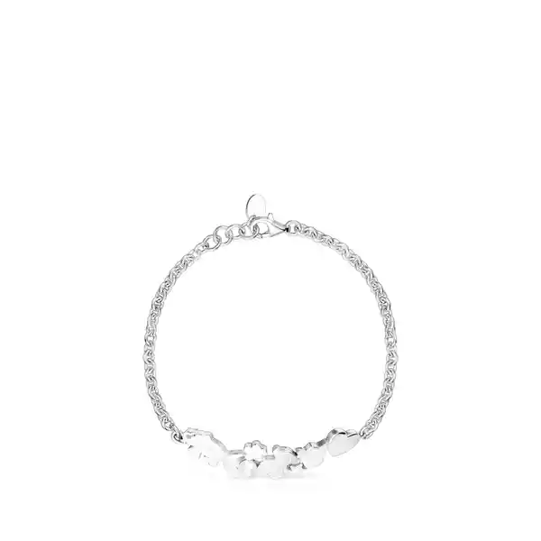 Tous Pulsera Nocturne Motivos de Plata Con Perla