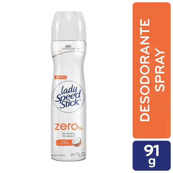 Desodorante en Spray Lady Speed Stick Zero % Coconut 91 g