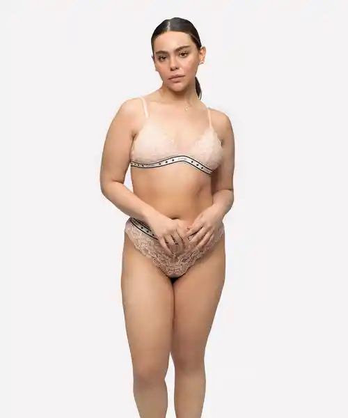 Lounge Bralette Dreamy Triángulo Encaje Rosado L
