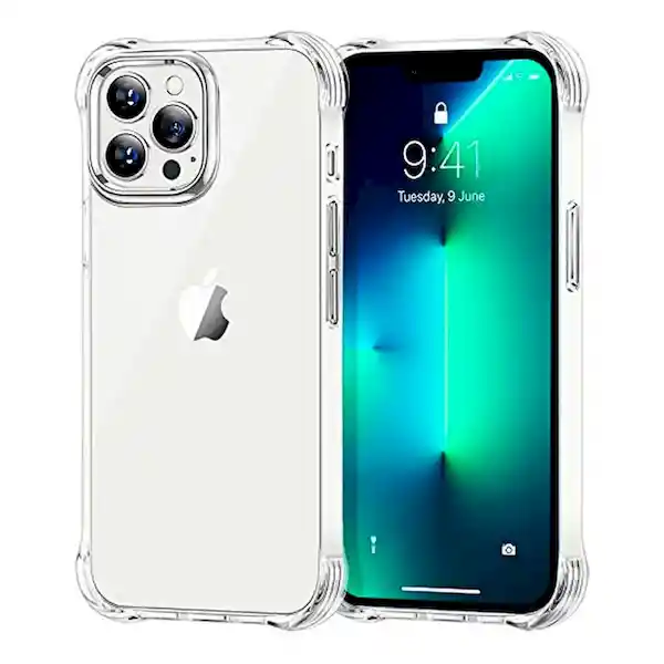 Carcasa Para Iphone 13 Pro Transparente Con Bordes Reforzados