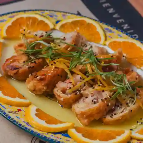 Pollo Enrollado a la Naranja
