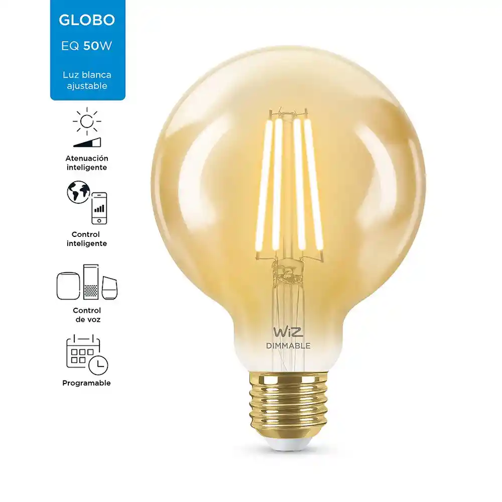 Wiz Ampolleta Led E27 Vintage Smart Wifi Edison 6.9W 640Lm