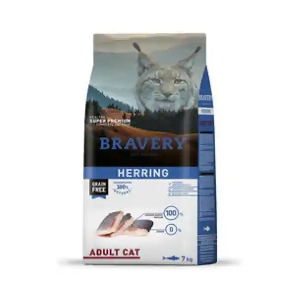 Bravery Alimento  Gato Natural Adulto Receta de Arenque