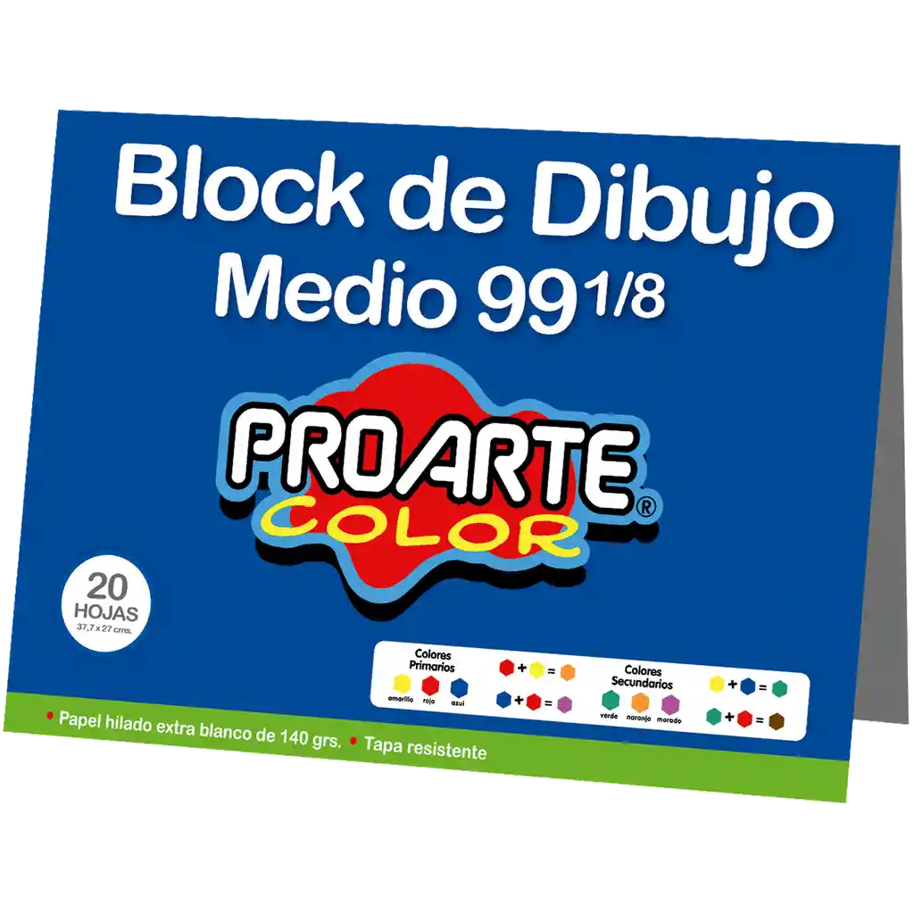 Block Proarte 99 1/8 20 Hojas 140 Gr 37.7x27 Cm