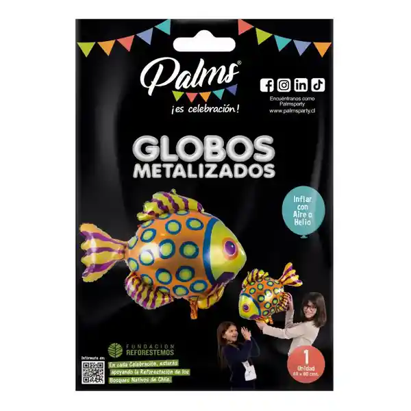 Plams Globo Aluminio Animales Medianos Pez