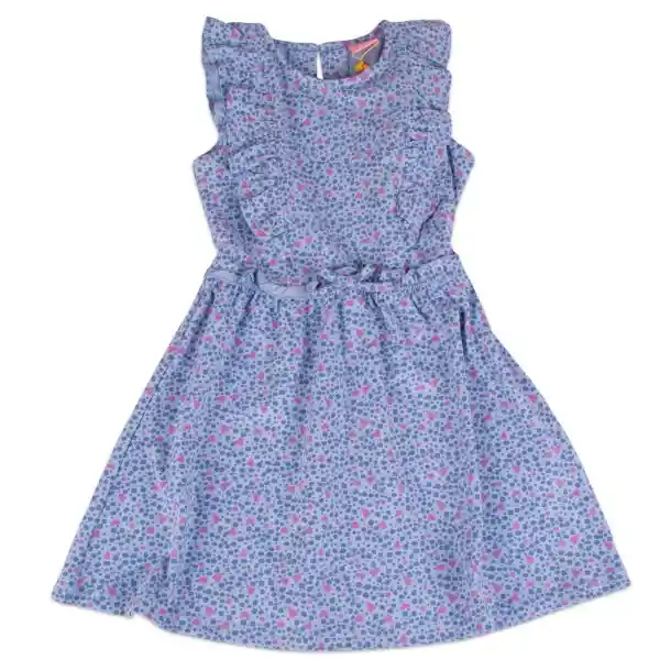 Vestido Niña Celeste Talla 2 A Pvy620-23Cel Pillín