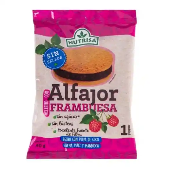 Nutrisa Snack Alfajor Frambuesa Sin Gluten